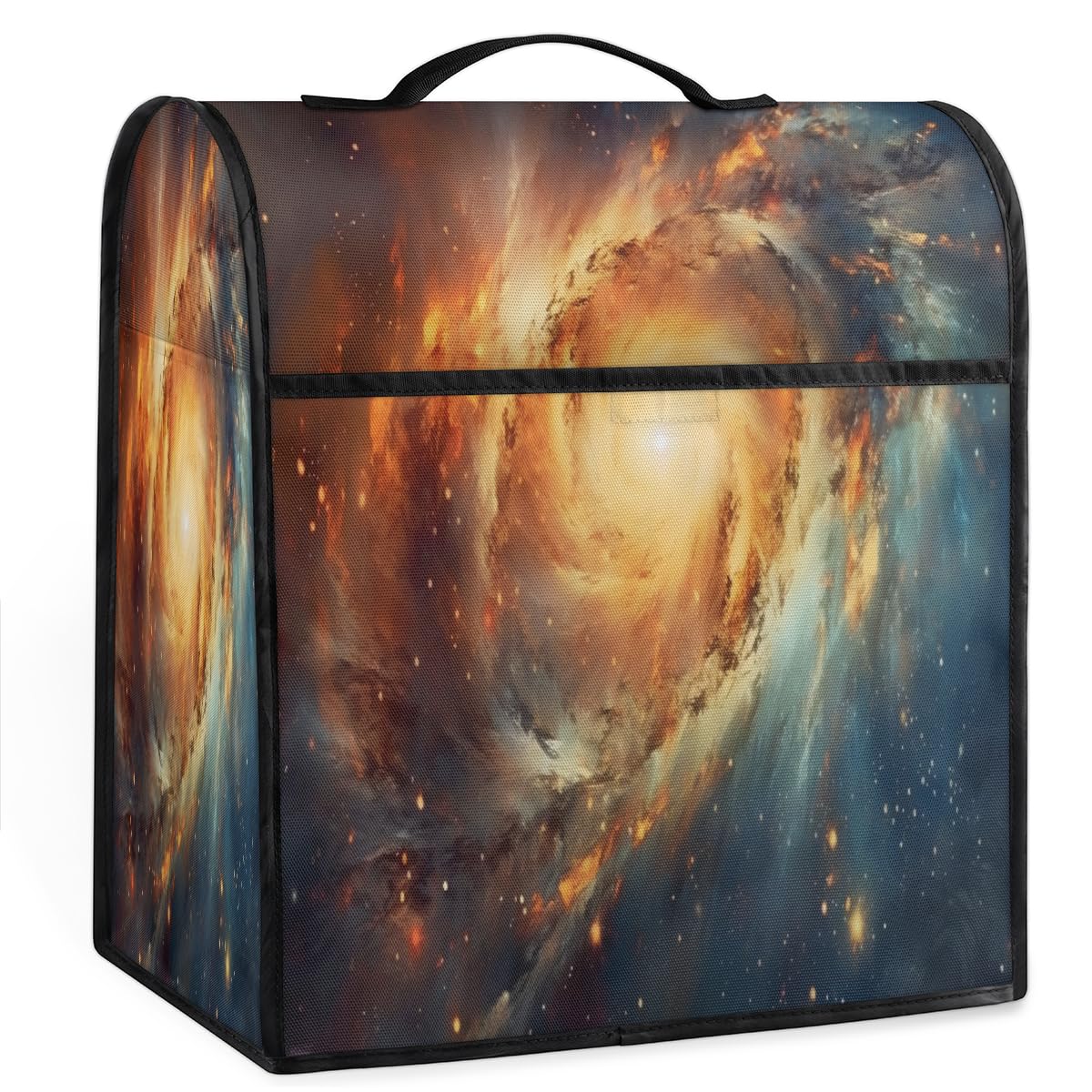 Coffee Maker Cover Nebula Galaxy Kitchen Appliance Covers Small Appliance Covers Blender Cover Juicer Cover Dust Covers for Kitchen Appliances with Top Handle and Pockets,Washable,B3