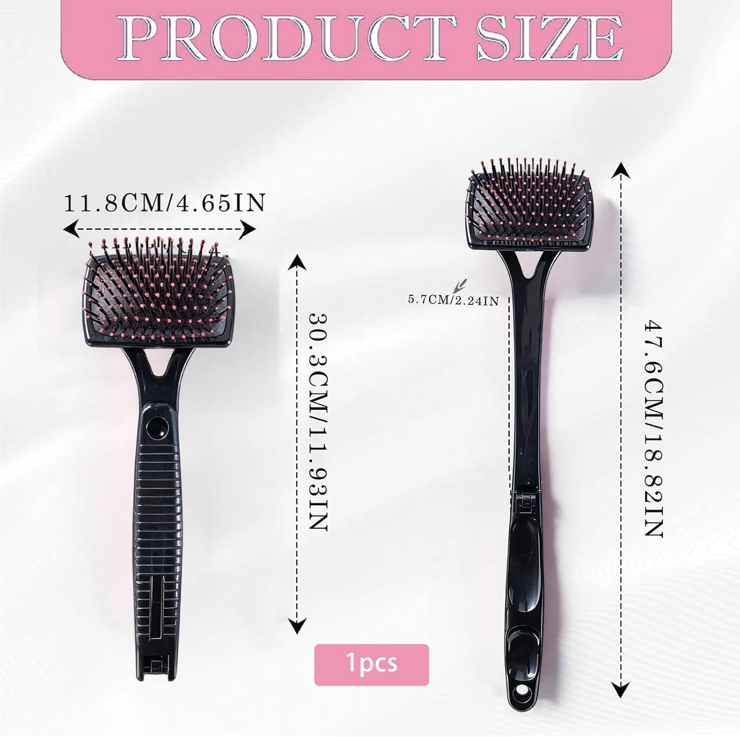 Body Massager Brush, Itching Tool for Relief with Adjustable Reach, Durable Rubber with Ergonomic Design, Versatile Scrubber for Men, Women, Seniors, Home, Office, Post-Workout, Portable 30-47cm Size