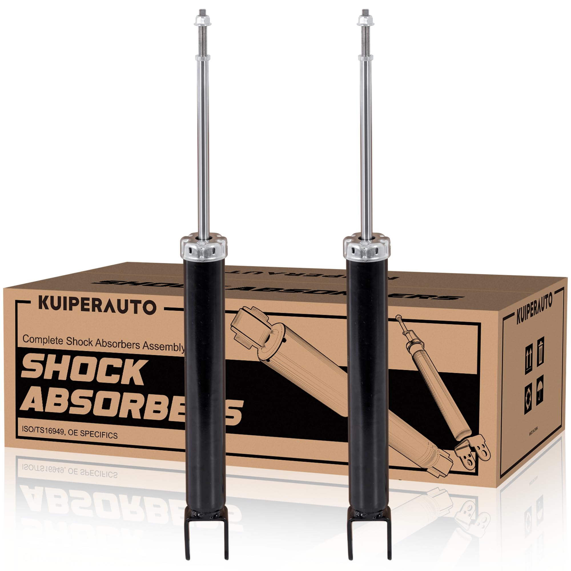 KUIPERAUTO 344657 349243 Rear Complete Struts Coil Spring Assembly Compatible for 11-15 Sonata 10-15 Tucson 12-17 Azera, Kia 11-16 Sportage 14-16