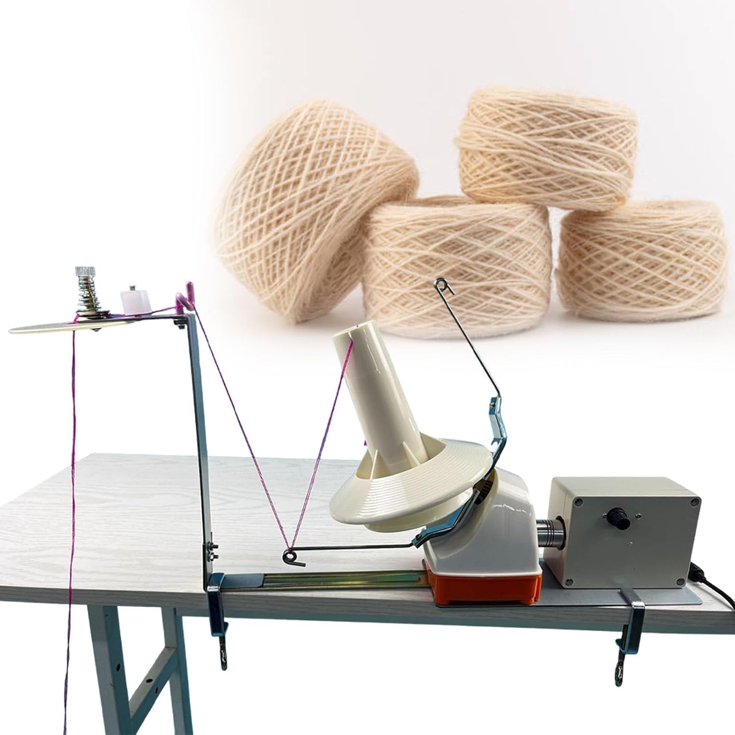 Yarn Cone Ball Winder, Needlework Yarn Ball Winder, Yarn Winder for Knitting Enthusiasts, Low Noise, Adjustable Speed, for String, Nylon Yarn Ball Wind