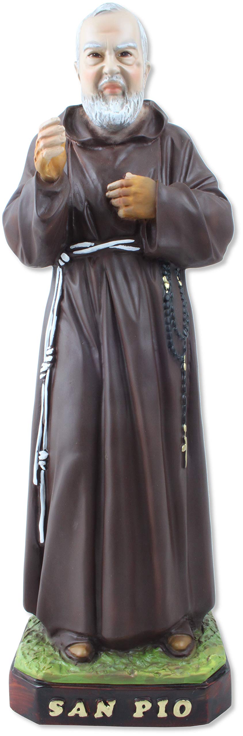 Proposte Religiose Statua San pio (Padre pio) di Pietrelcina in Resina cm 50 - Made in Italy