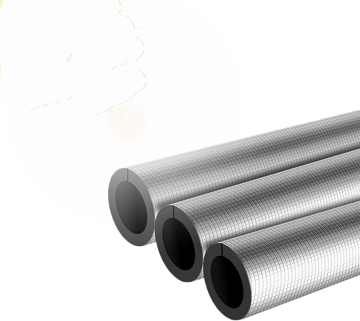 Tubo isolante in schiuma autoadesiva per tubi, diametro interno da 3/4 a 4 pollici, lunghezza 0,94 m, 1 confezione (ID 4 "x T 4/5")