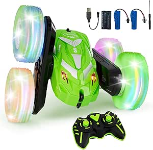 OBEST Macchina Telecomandata per Bambini con Luce e Spruzzo di Vapore,2.4GHZ Rotazione di 360° Auto Telecomandata Acrobatica,Giochi Bambini 4 5 6 7 8 9 Anni,Ragazzi Regali Giocattoli Natale Compleanno