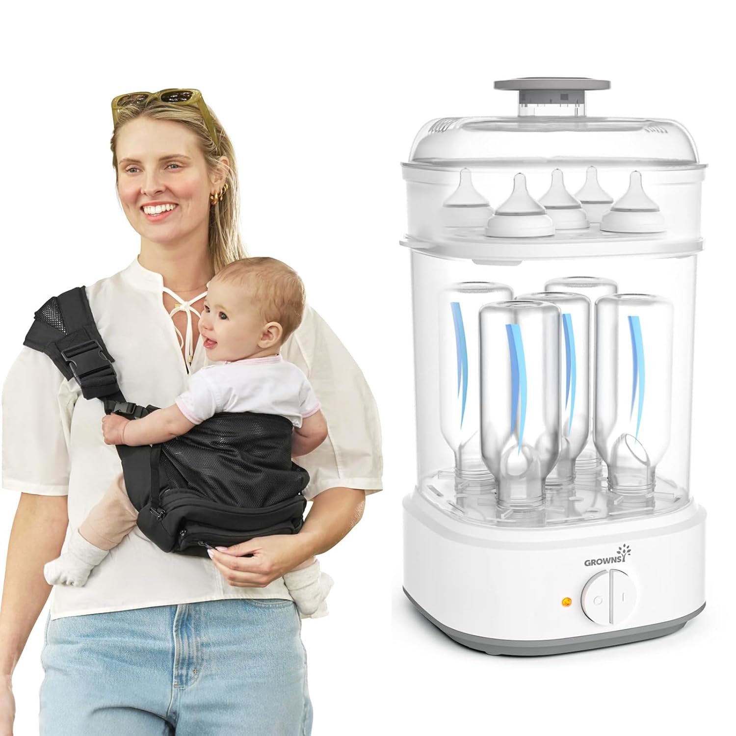 Bottle Sterilizer& Baby Carrier - Image 1 of 9