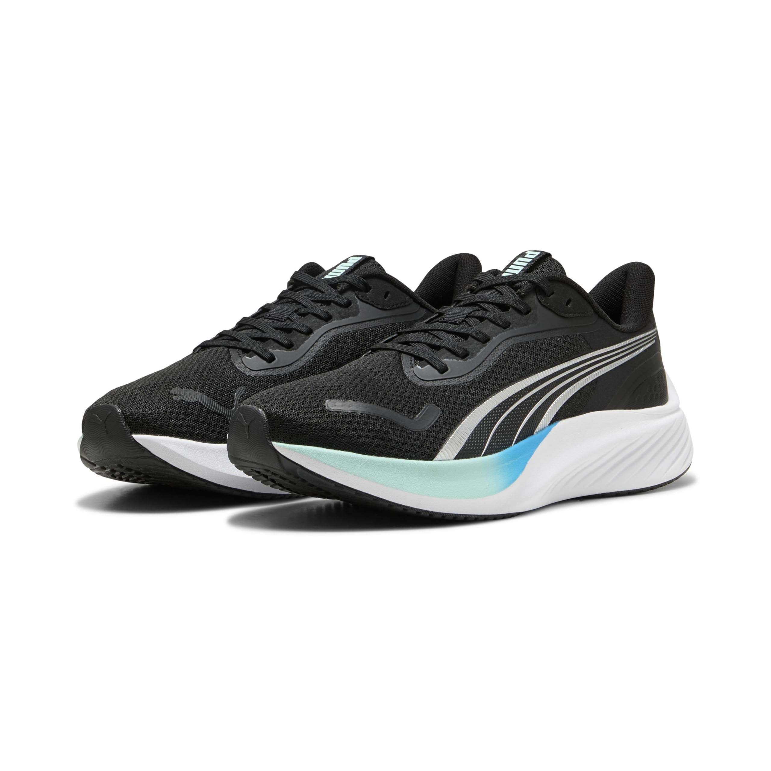 Puma Unisex Pounce LiteRoad Laufschuh, Puma Black Mint Melt Speed Blue, 37 EU