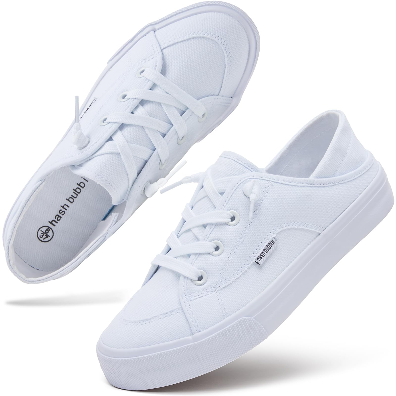 hash bubbie Women's Slip on Shoes Canvas Shoes Non Slip Fashion Sneakers for Women Low Top Loafers