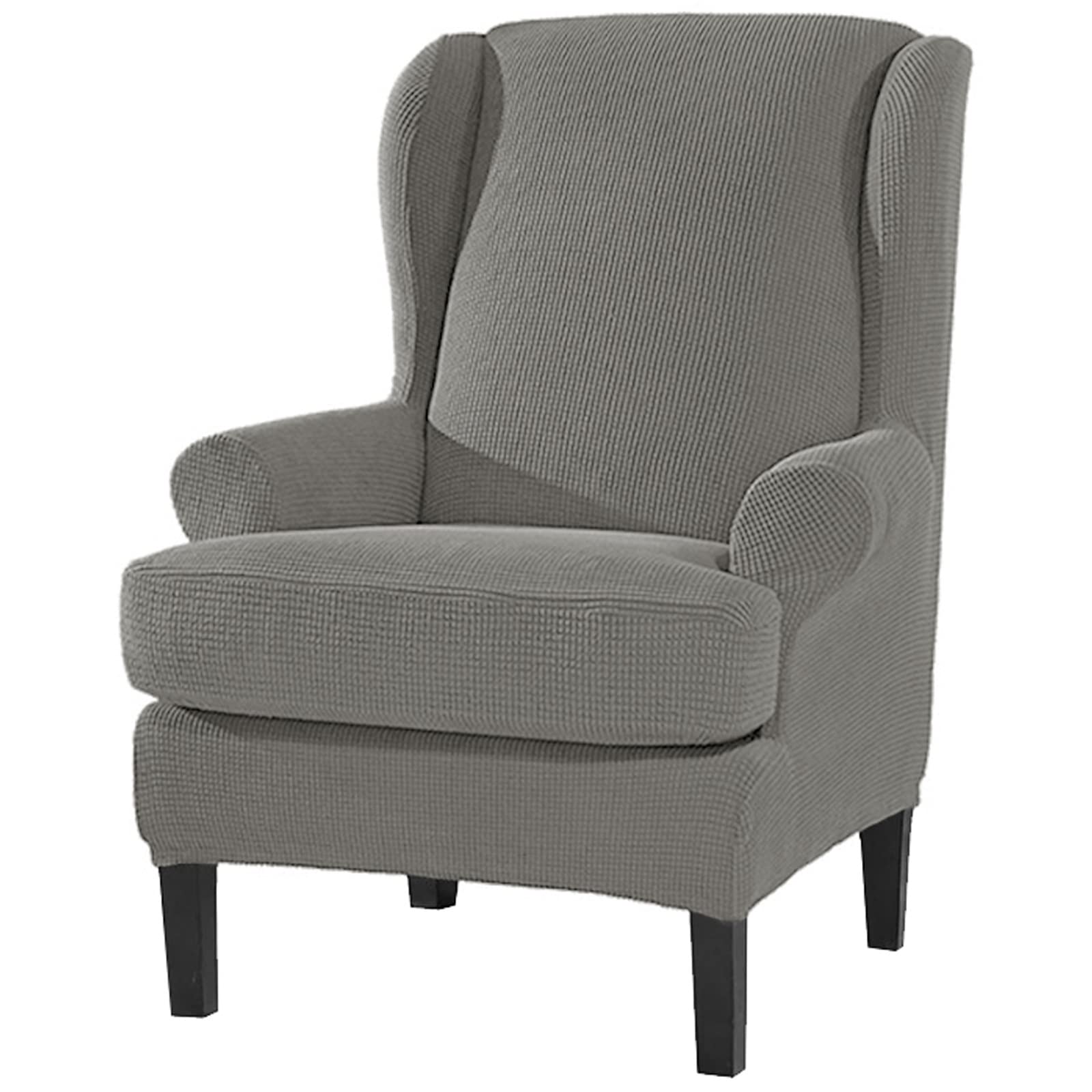 Funda elástica para sofá sillón orejero de 2 piezas que protege todo el mueble