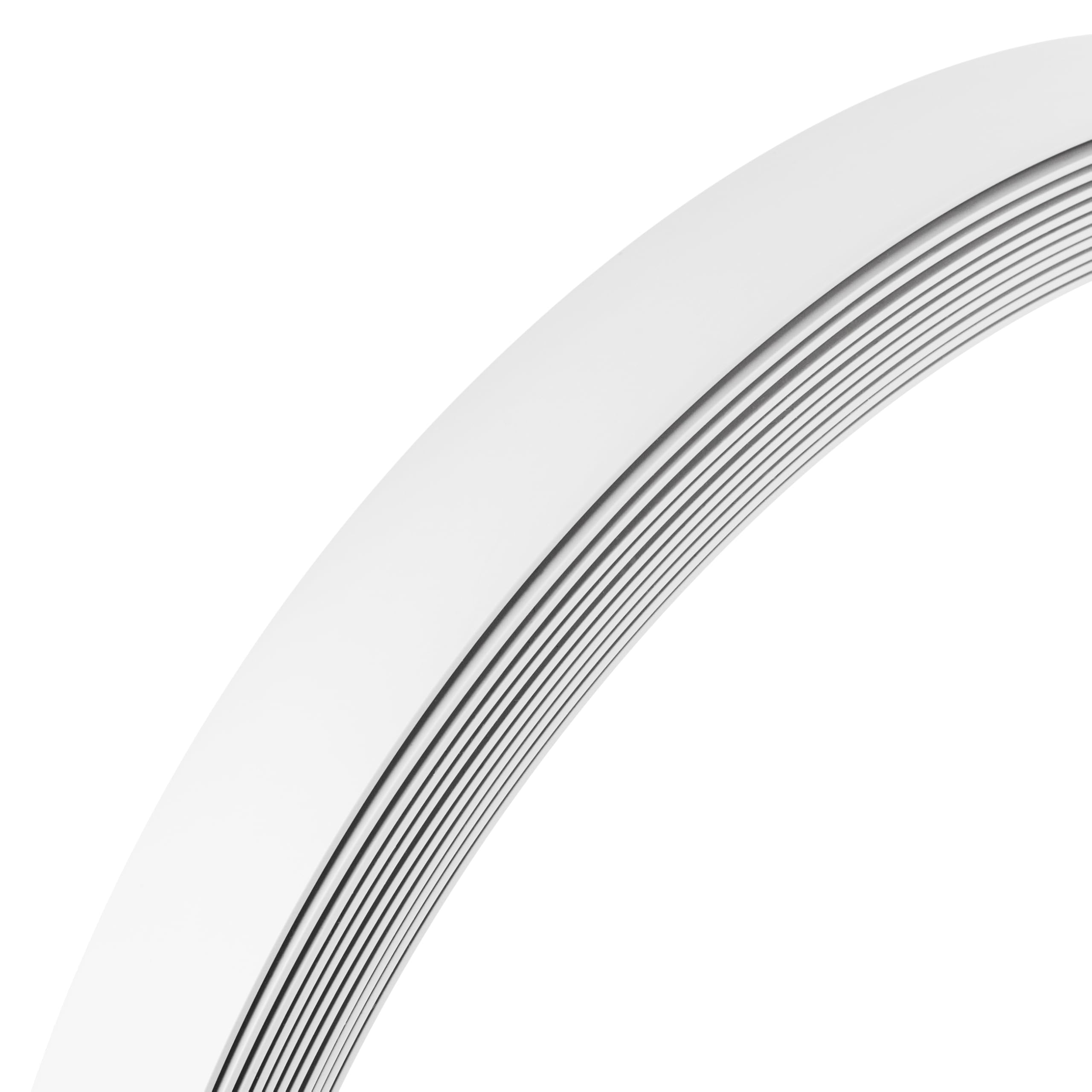 Quest Barra plana de plástico autoadhesivo, longitud: 10 m, molduras, perfil de PVC para construcción y decoración (blanco, 10 m x 20 mm)
