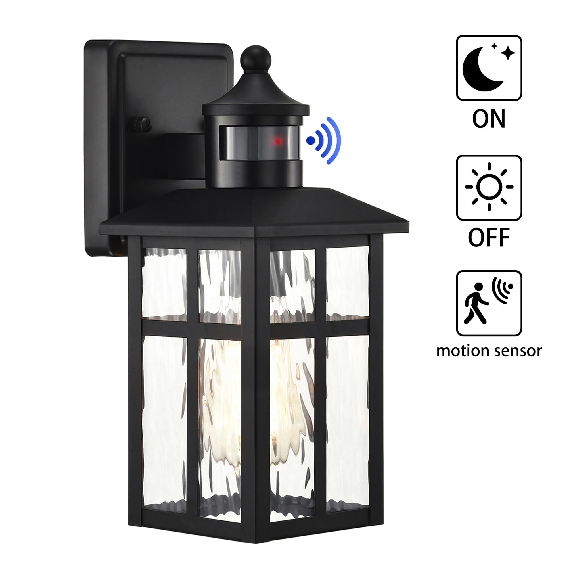 Edvivi Motion Sensor Porch Lights Outdoor, Dusk to Dawn Outdoor