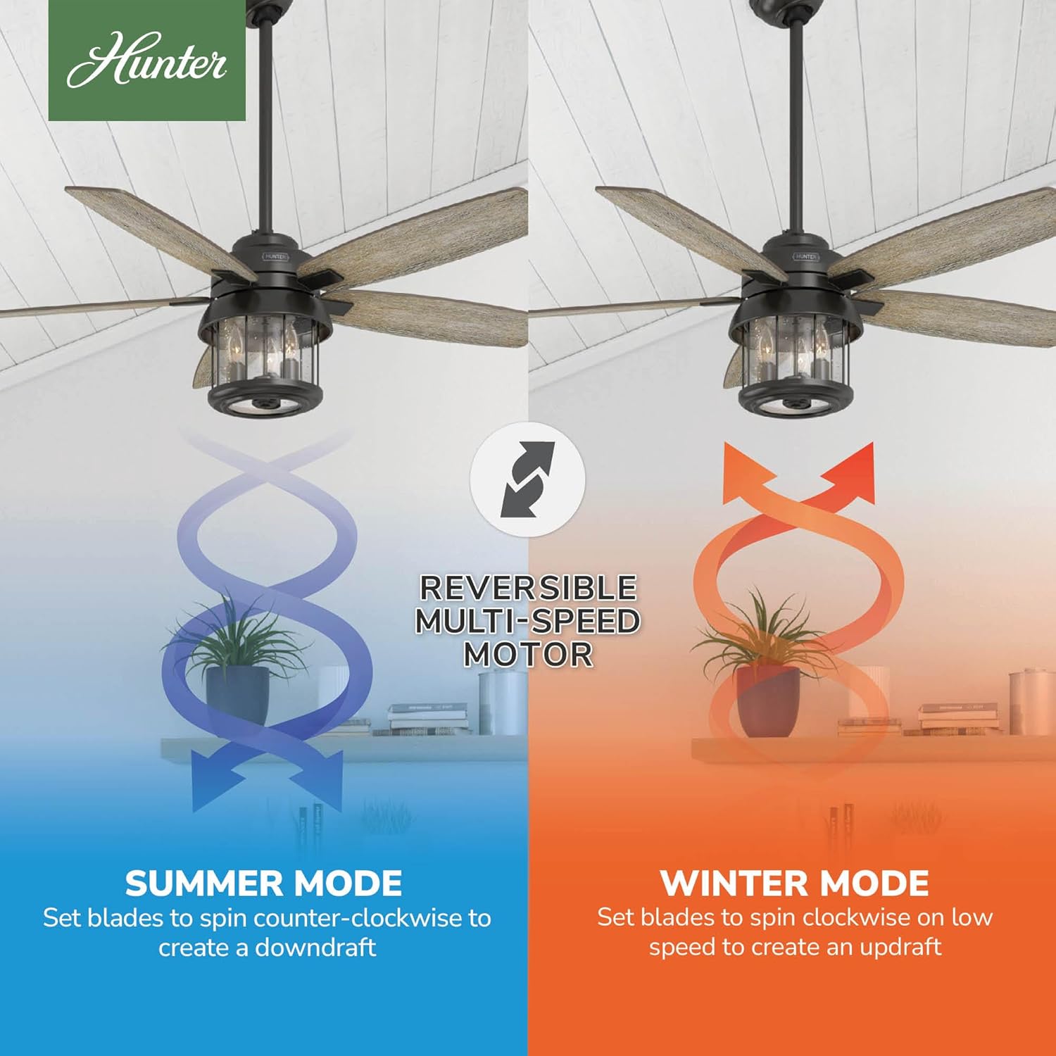 Hunter 52 inch Outdoor or Indoor Ceiling Fan with LED Lights and Remote Control - Bronze Ceiling Fan, Standard Mount, 5 Blades, For Patio, Porch, Garage, or Living Room - Coral Bay 59420, Noble Bronze