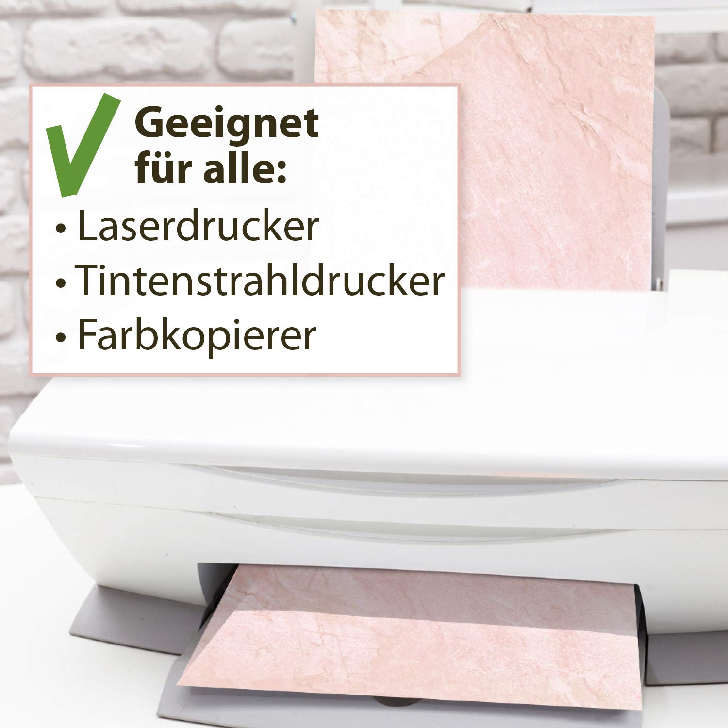 Briefpapier Pergament Rot (500 Blatt) BEIDSEITIGES Strukturpapier, Briefbogen DIN A4 fein marmoriert für Briefe, Urkunden, Speisekarten