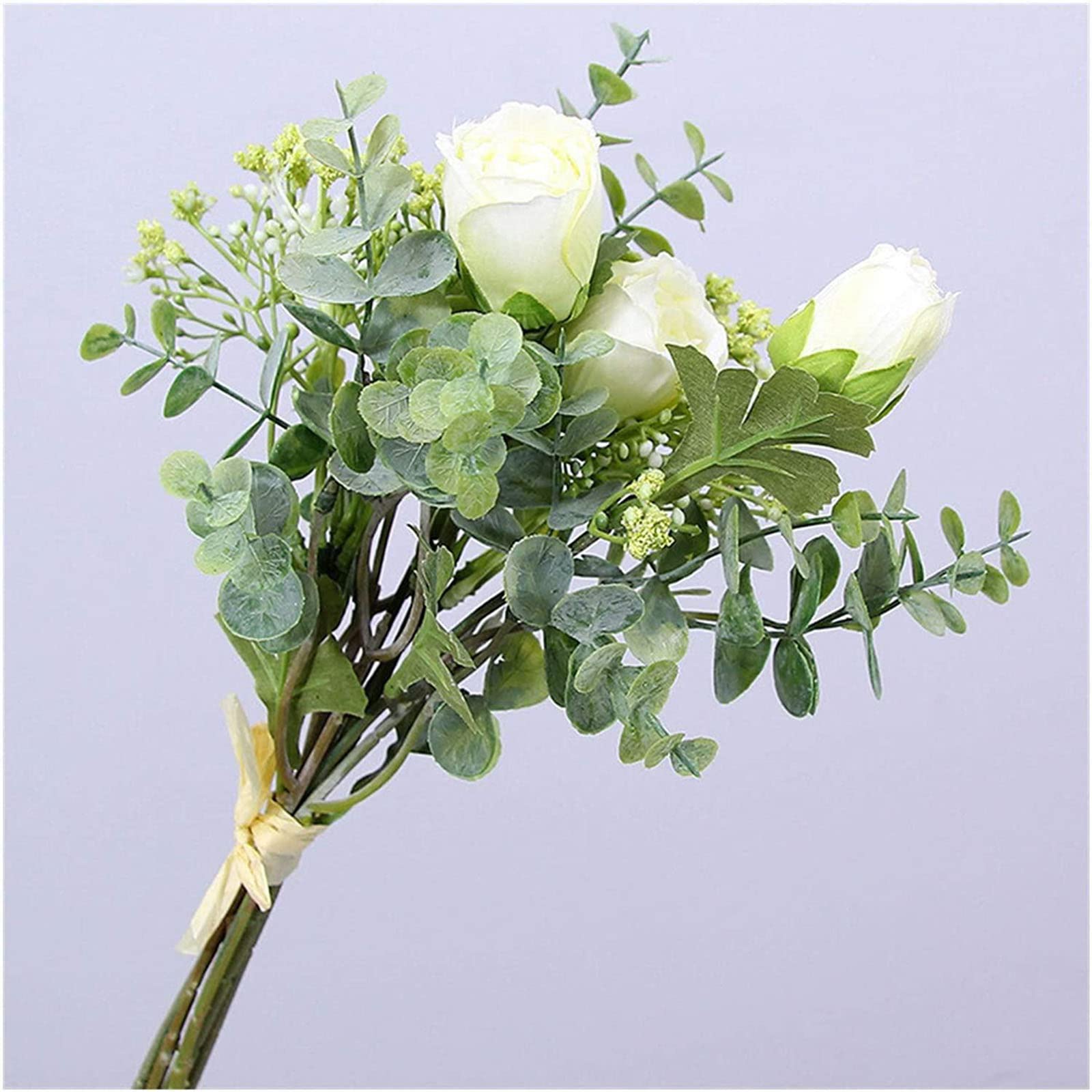 XDLEDMKIZ Artificial Flowers Lifelike Fake Greenery Foliage Gypsophila Plastic Flowers Holding for Wedding Decorations Table Fake Flowers
