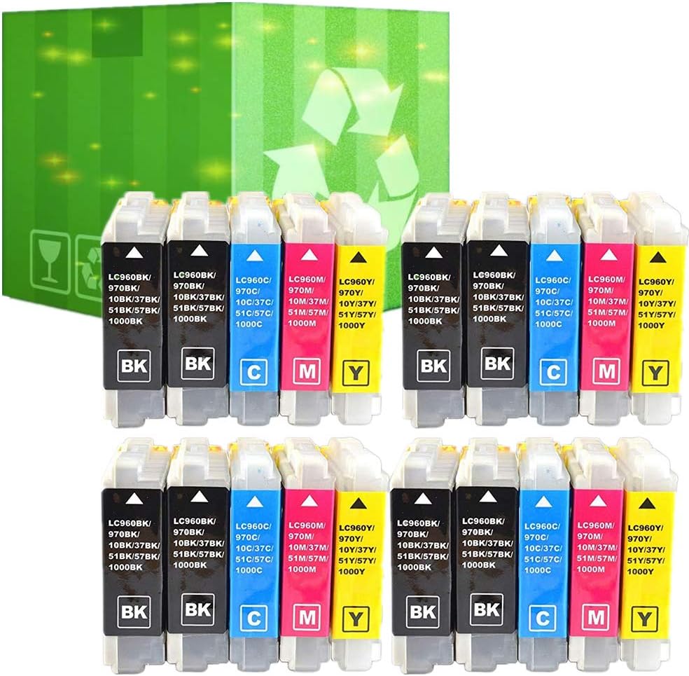 20 Pack LC51 LC-51 Ink for Brother 230C MFC-240c MFC-885c MFC-465cn MFC-5860CN