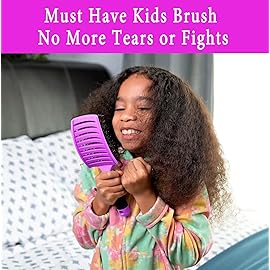 Detangling Brush Boar Bristle Hairbrush for Adult & Kids Wet or Dry Hair - KTKUDY Detangler Hair brush Getting Knots Out without Pain - Adds Shine and Makes Hair Healthier (Set of 2)