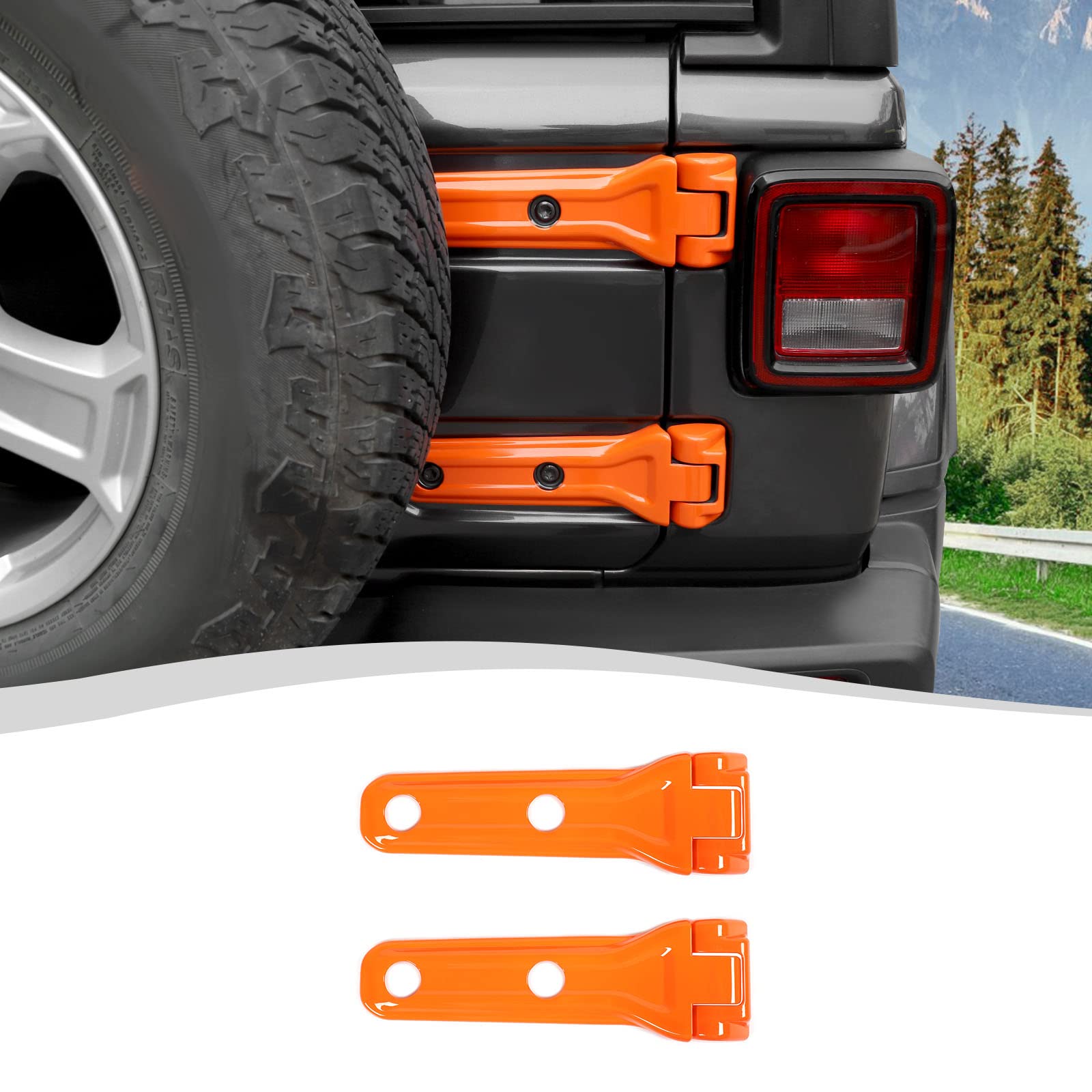 CheroCar Tailgate Hinge Covers For Jeep Wrangler JL/JLU/Gladiator JT (2018-2025) - Purple