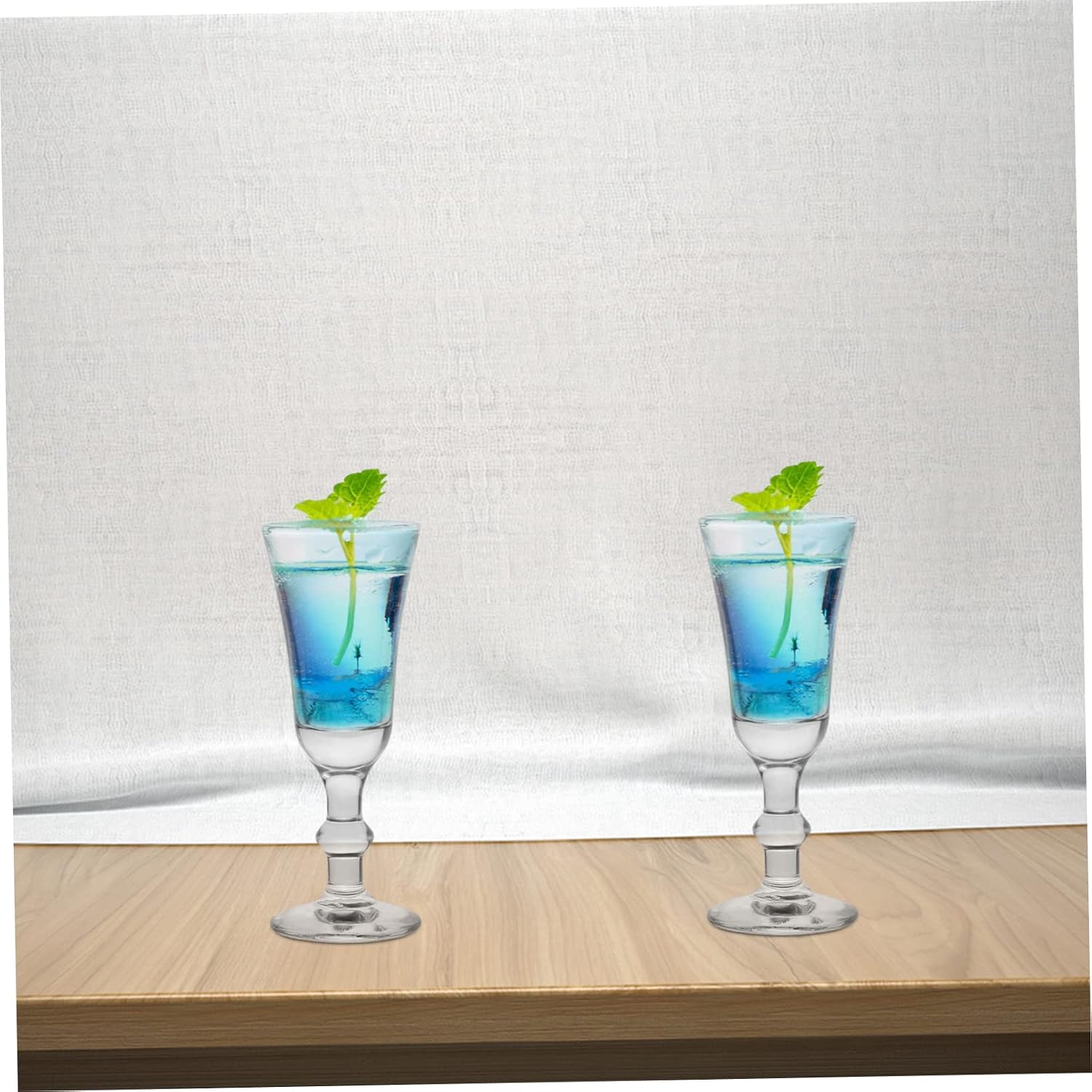 6pcs Clear Cordial Glasses with Stem Transparent Shot Glasses for Home Bar Lightweight Glassware for Cocktails Port Wine Tequila Party Drinkware