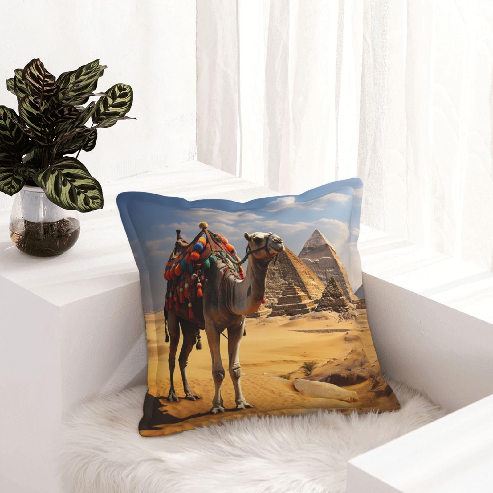 Housse de coussin moderne similicuir déco ferme pour canapé cosy