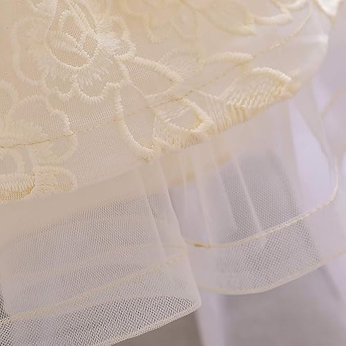 Vista 6 de HIHCBF Vestido de princesa con lazo de encaje para recién nacido, para cumpleaños, bautizo, boda, fiesta, bautismo, noche, tutú