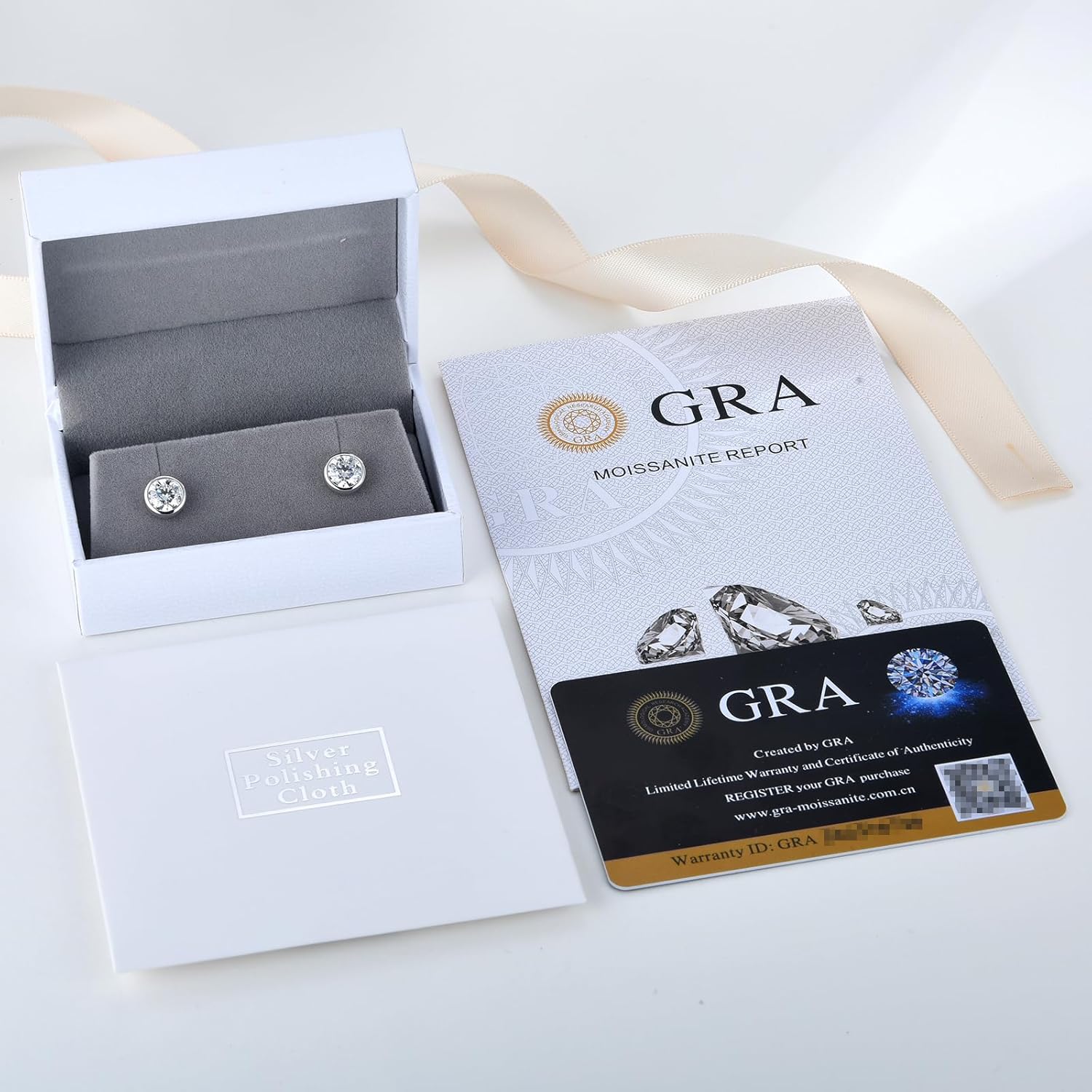 Moissanite Diamond Earrings for Women & Men,1-2 Carat D Color VVS1 Clarity, 5-6.5mm Hypoallergenic 18K White Gold Plated 925 Sterling Silver Bezel Set Round Studs - Image 7