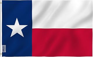 Anley Fly Breeze Texas State Flag 3x5 Ft - Fade Proof Vivid Colors, Double Stitched Polyester, Brass Grommets