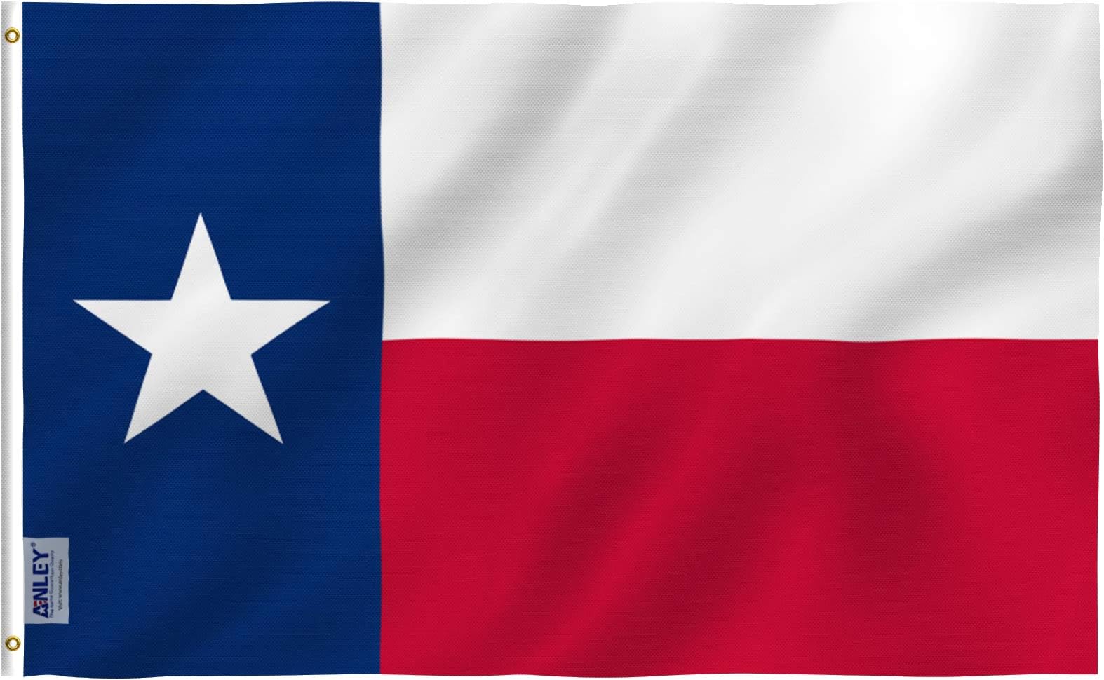 ANLEY Fly Breeze 4x6 Foot Texas State Flag - Vivid Color and UV Fade Resistant - Canvas Header and Double Stitched - Texan TX Flags Polyester with Brass Grommets 4 X 6 Ft