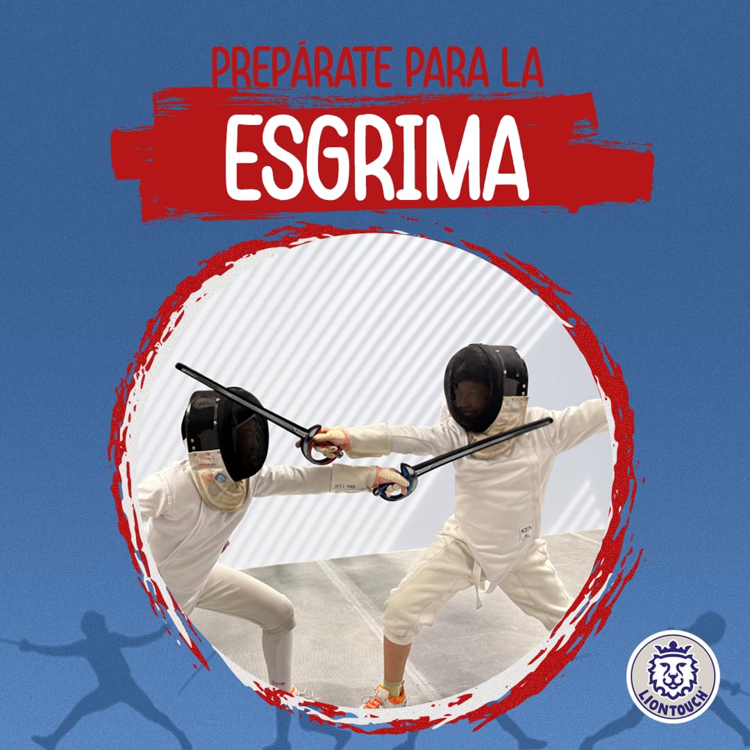 Liontouch - Set de Sables de Esgrima Deportiva Rojo/Azul para Niños y Niñas Edades de 3+ Años | Espuma Segura y Tema Realista | Juguete Seguro para Introducir a los Jóvenes y Niños Esgrimistas