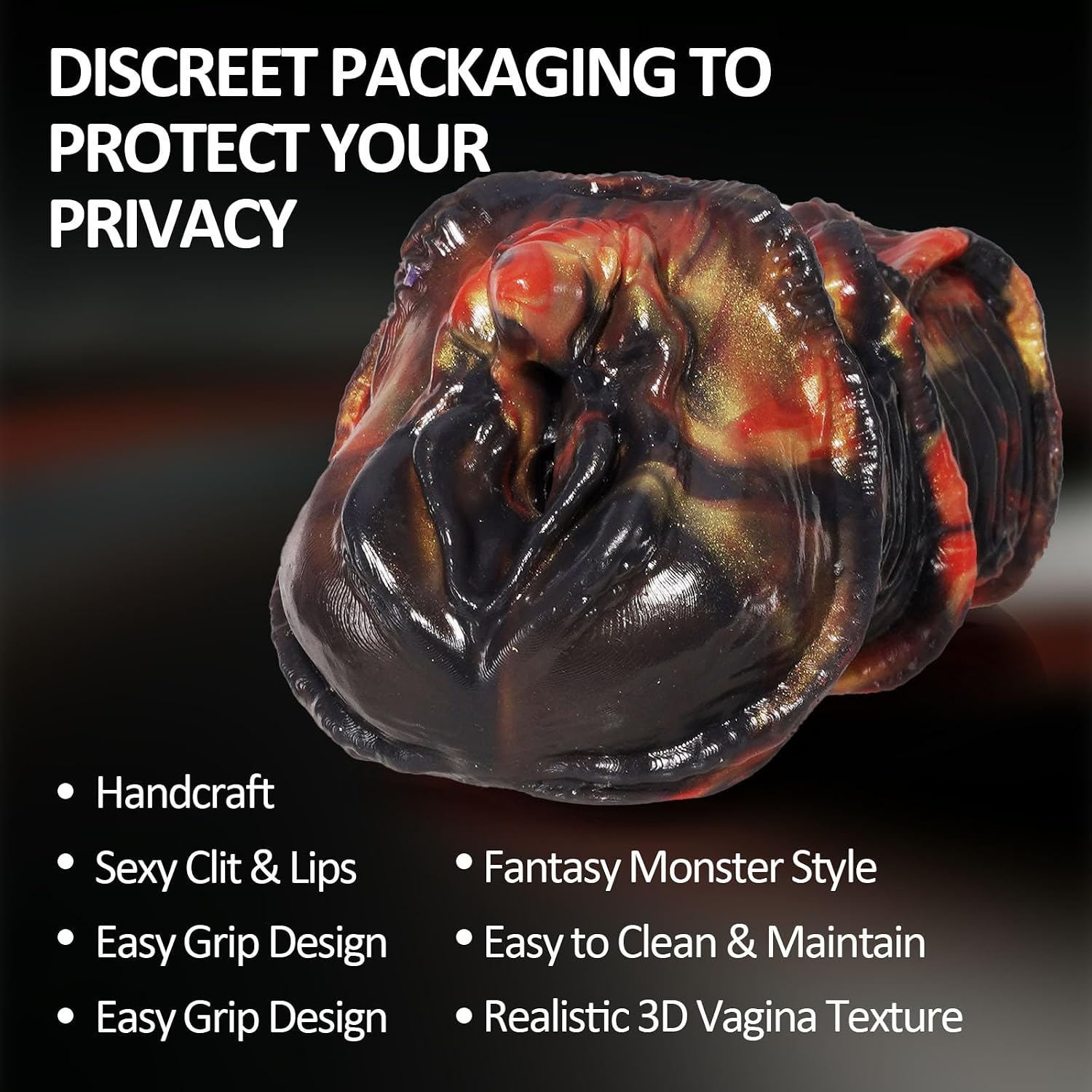 Pocket Pussy Stroker Male Masturbator Cup Sex Toys for Men Pleasure,Silicone Masturbation Sleeve Fantasy Monster Butt Sex Doll,Mini Realistic Vagina Sucking Blowjob Machine Penis Trainer Stimulator