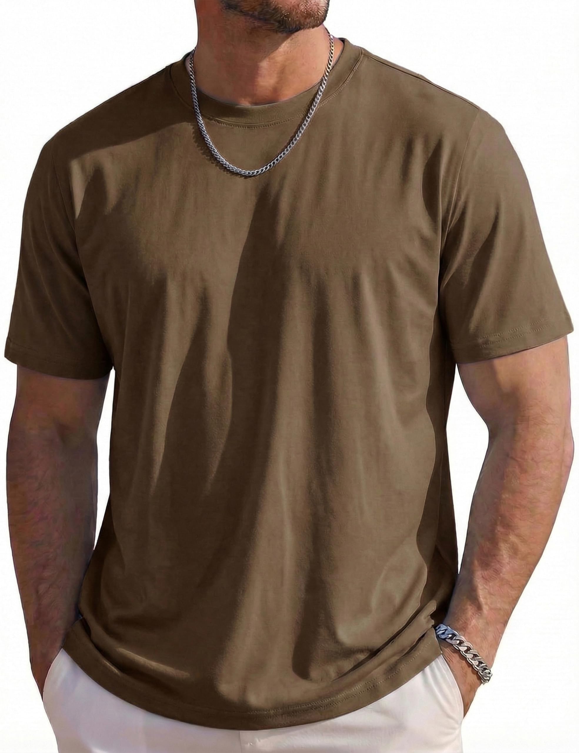 TACVASEN T-Shirts Für Herren UPF50+ Sport Funktions Lauf Wander Tshirt