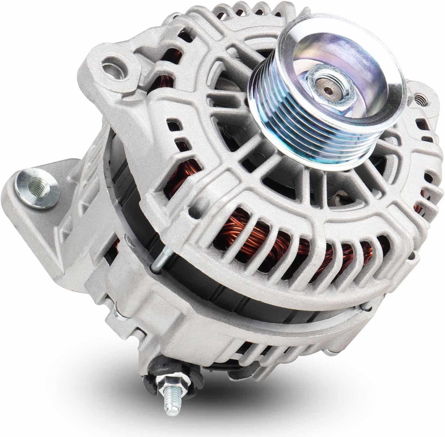 110Amp New Alternator Replacement Fit for 2005 2006 2007 Nissan Frontier, for Nissan Pathfinder XE Model 2005, for Nissan Pathfinder S Model 2006 2007, for Nissan Xterra, 4.0L 4.0 V6 12V, 400-44054