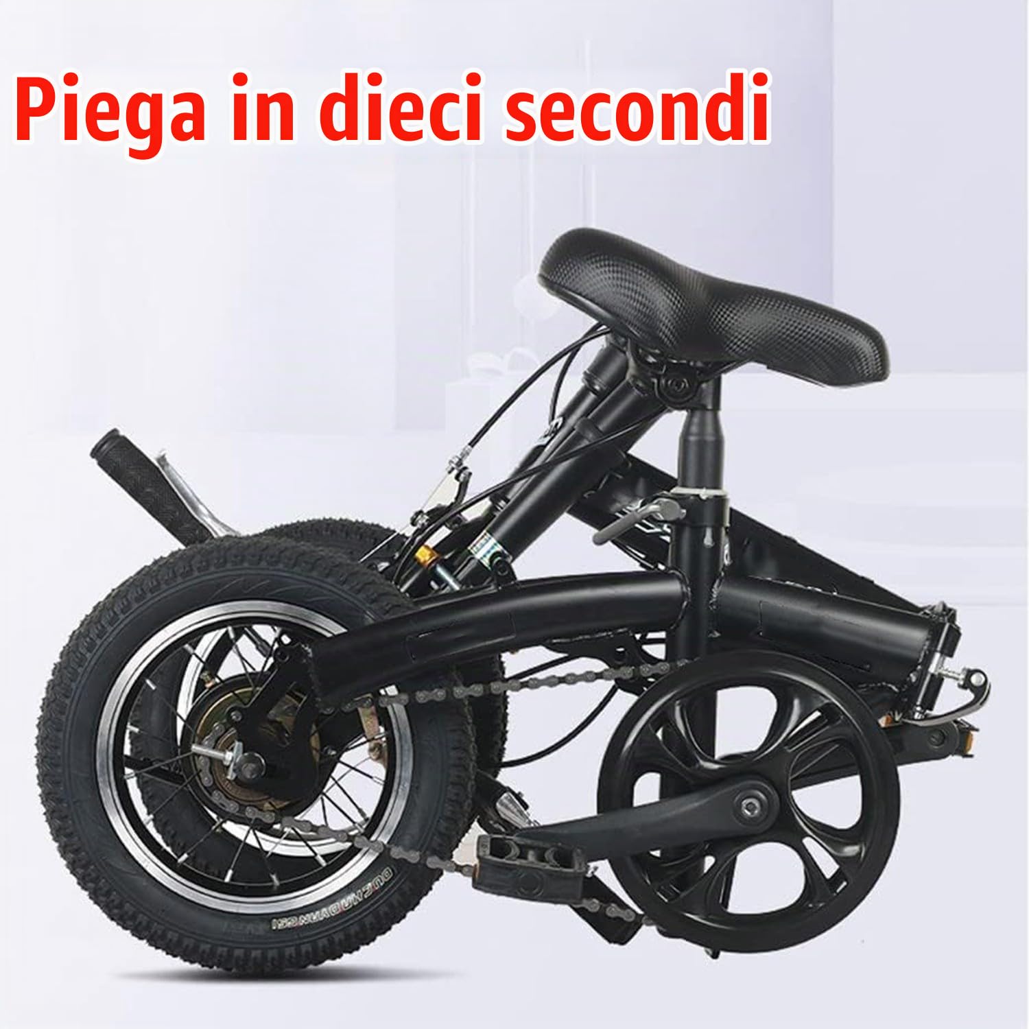 Bicicletta Pieghevole Da 14 Pollici Per Adulti, Città, Velocità Variabile Mobile Portatile Leggera Per Studenti E Pendolari Urbani