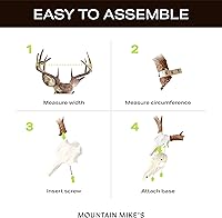 Vista 6 de Skull Master by Illusion White European Mount Antler Mounting Kit Euro Mount 3D Modeled Replica Deer Skull Taxidermy Compatible with