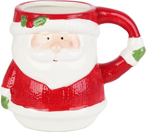 Servette Home Tazas navideñas de invierno de 16 oz - Taza de Papá Noel de invierno