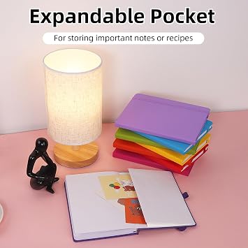 A5 Journal Notebooks liend for Work, Leather Notepad Hardback for Writing, Diary,Taking Notes, Organizing Schedules, Teaching, and Studying 224 Pages-Multicolored (8 Pack)