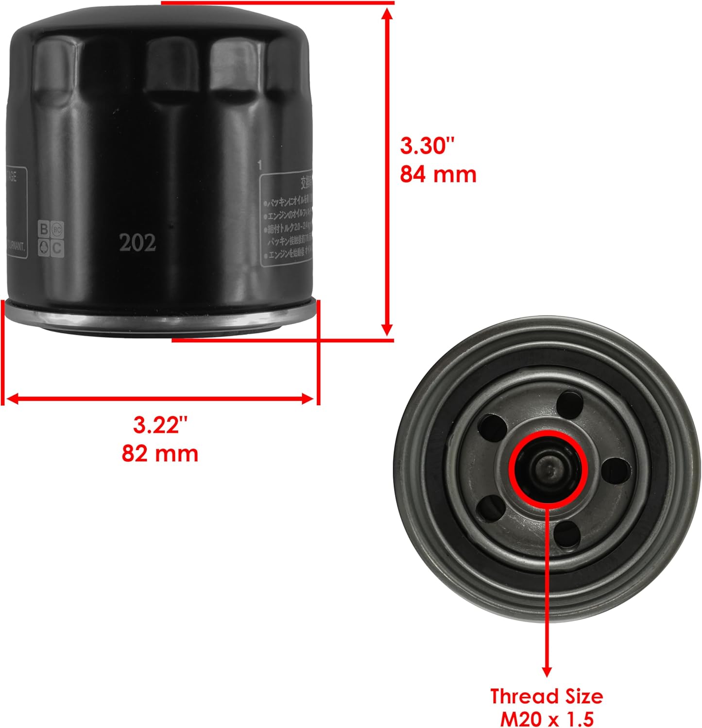 Caltric 15410-MB0-000 15410-MB0-003 15410-MB3-003 15410-MJ0-003 15410-MJ0-004 15410-MJ0-405 Oil Filters Compatible with Honda