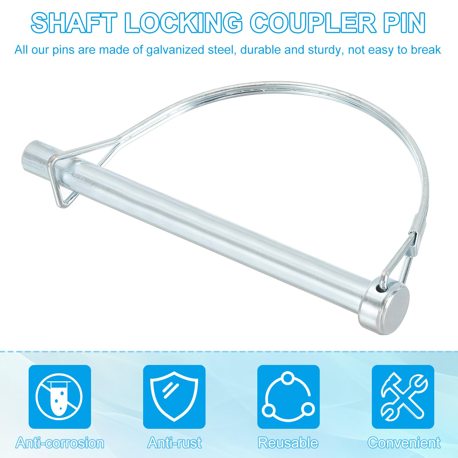 PATIKIL Trailer Coupler Pin 2/5x4-3/4x4.02"(D*L*IW) - Image 4