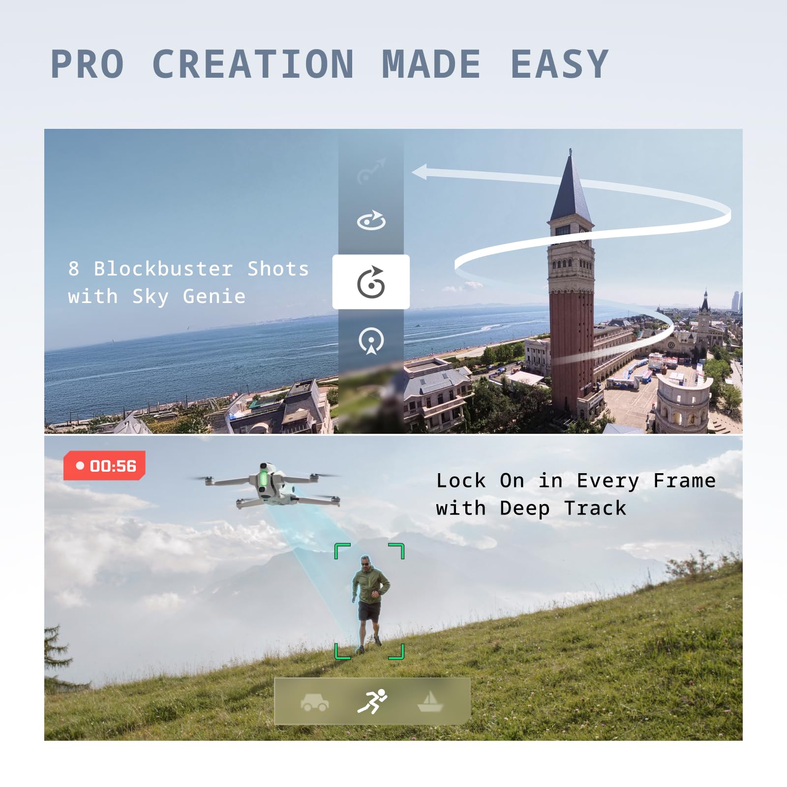 Antigravity A1 – Drone 360 8K, volo immersivo, Punta e vola per adulti, bambini e principianti, anticollisione, 249g e pieghevole, Deep Track, ritorno automatico, vola fino a 10km, editing automatico