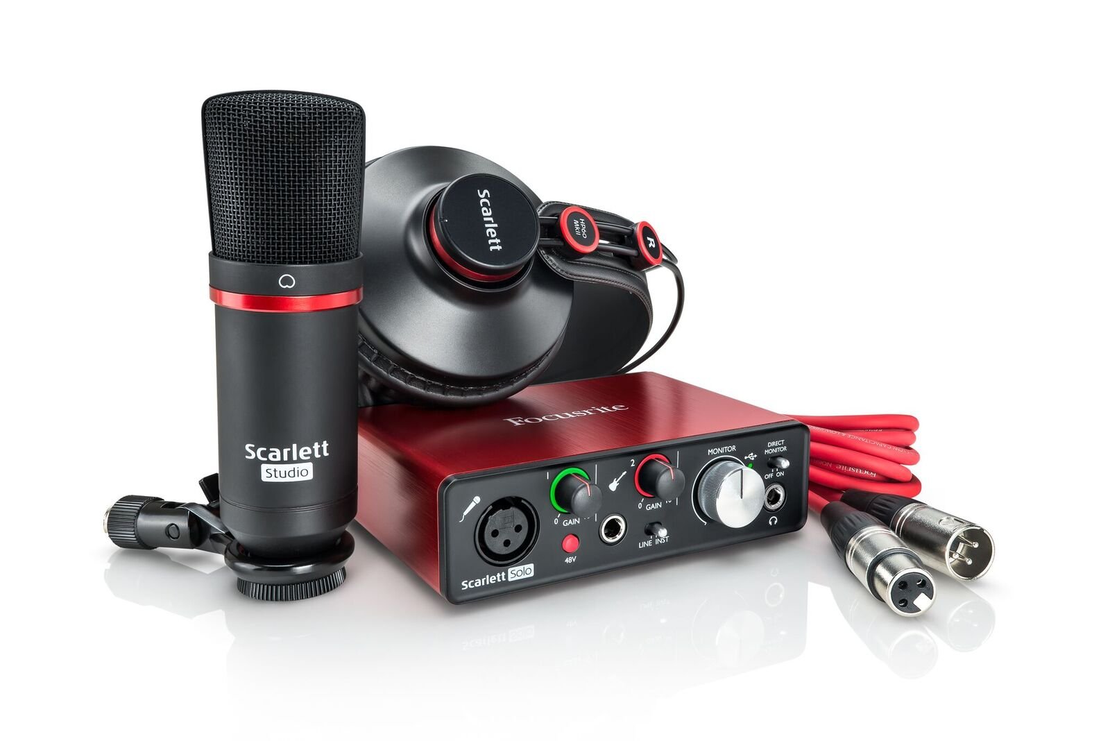 Focusrite Scarlett Solo Studio (2nd Gen) USB Audio Interface and Recording Bundle with Pro Tools | First