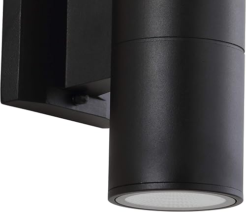 Miniatura 5 de JONATHAN Y JYL7445A Duo - Lámpara LED integrada de metal y vidrio de 6 pulgadas para exteriores, luz vertical, contemporánea, minimalista,