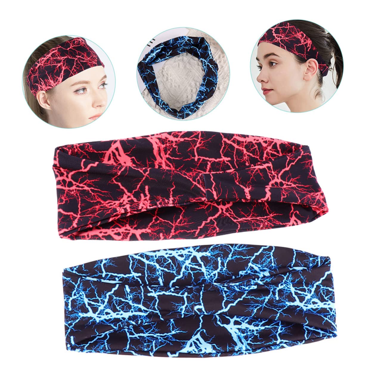 Sosoport 10pezzi Fasce Allenamento Sportive Traspiranti Bande Per Sudore Elastiche e Confortevoli Per Yoga e Fitness Di Fasce Per Traspirante