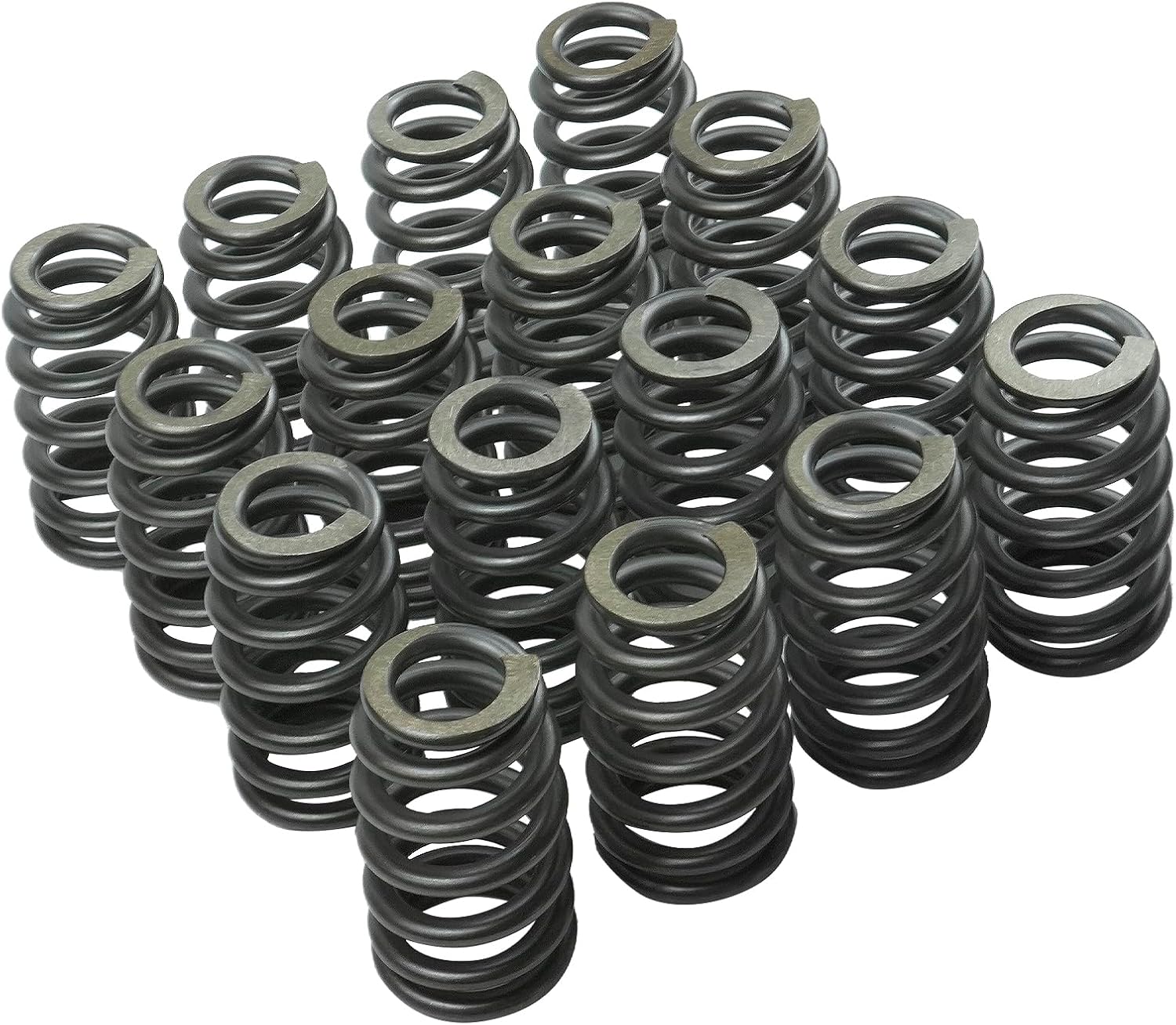 PAC-1218 Drop-in Engine Valve Spring Kit 1200 Series Ovate Beehive Spring 313 lb/in Spring Rate 1.140 in Coil Bind 1.290 in OD Replacement for Silverado Sierra Camaro(16Pcs)