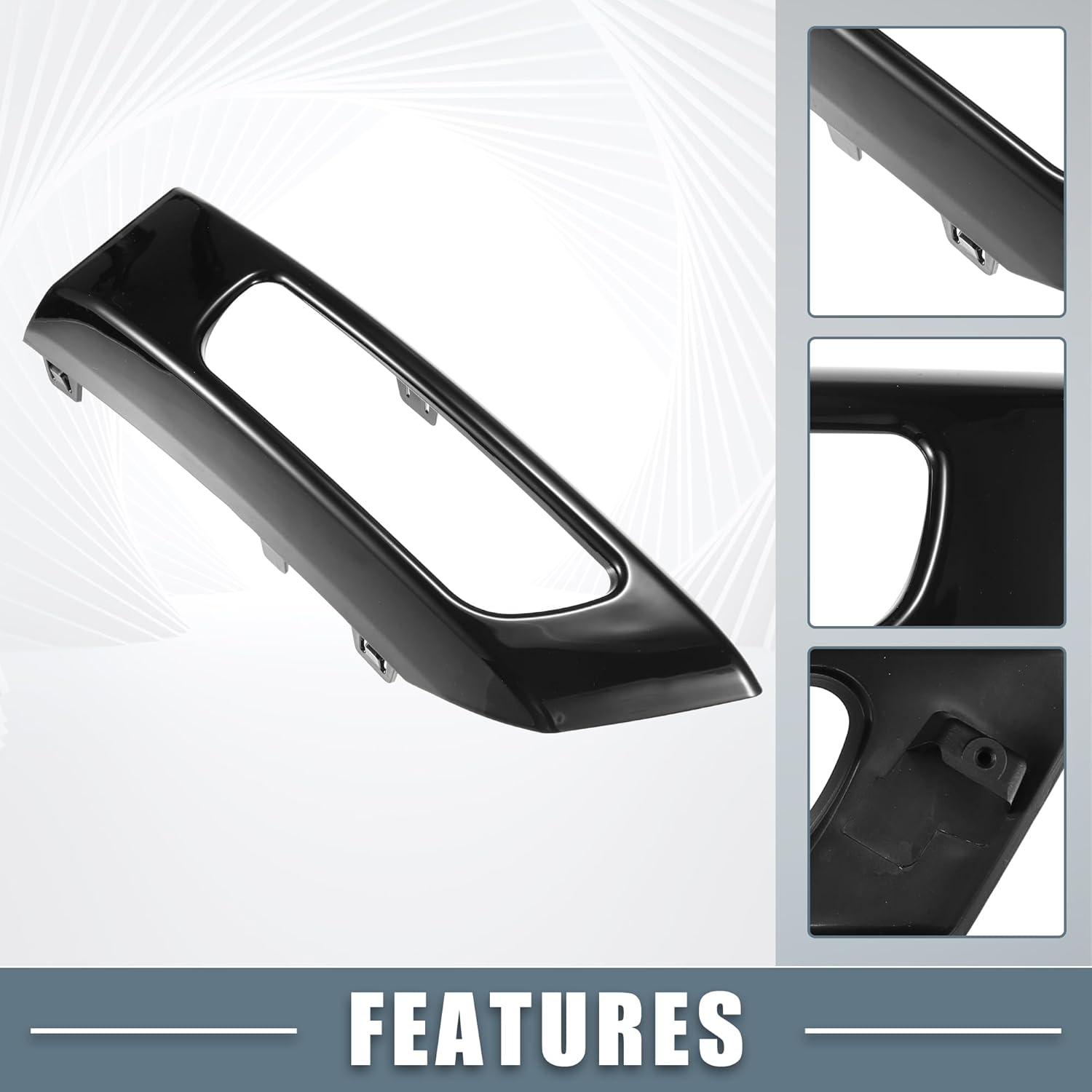 Left Right Side Fog Light Grille Cover Trim for Range Rover Sport 2014 2015 2016 2017 Black 1 Pair