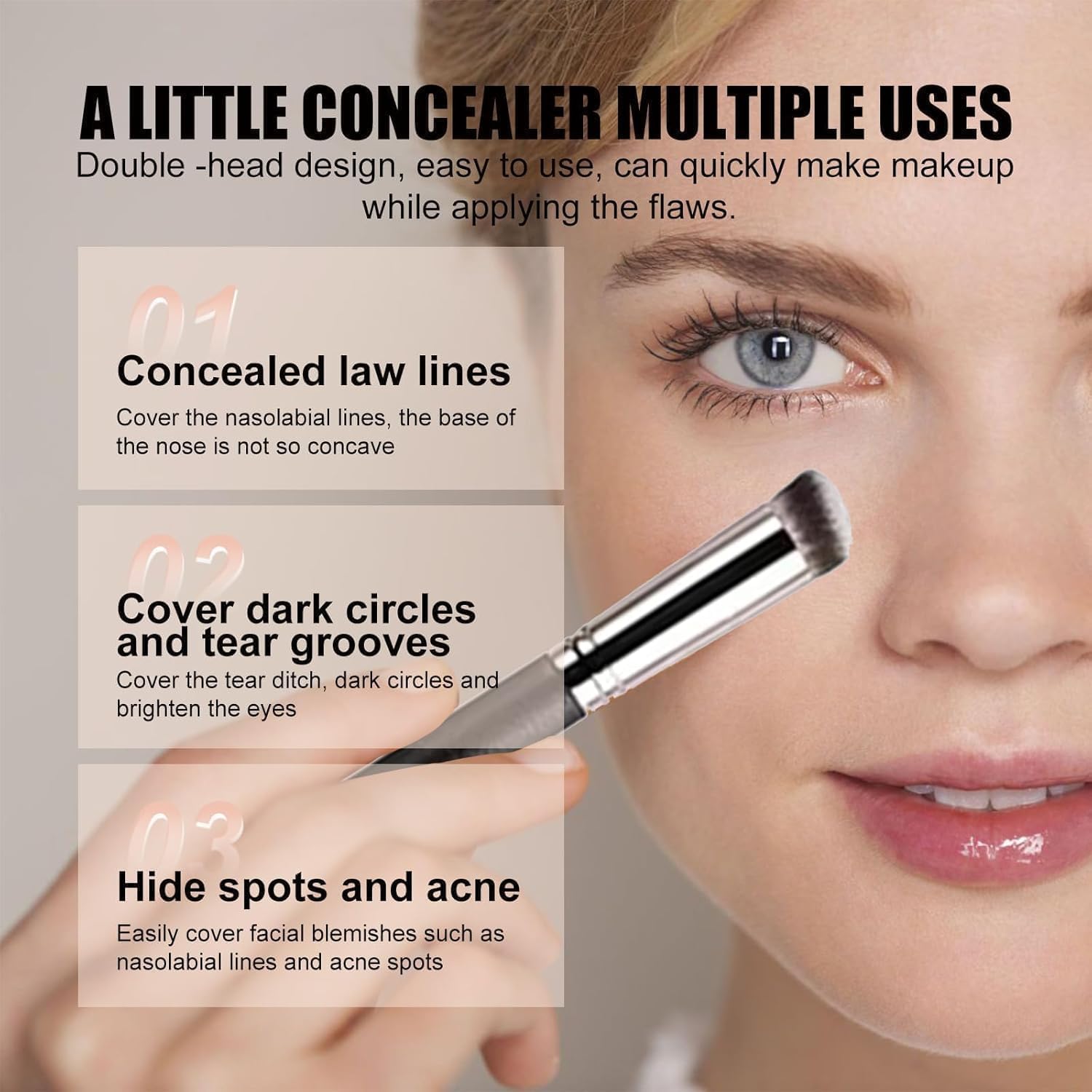Correttore Illuminante Luminance Under Eye, Correttore Idratante Waterproof, Riduce la Visibilità delle Occhiaie
