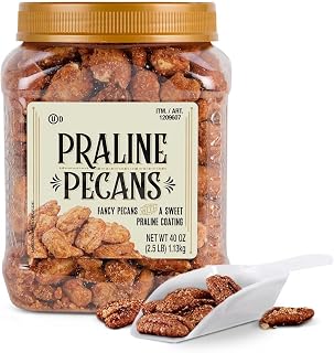 Candied Pecans for Salad Praline Glazed Sweet And Crunchy Delight Pecan 2.5 Lbs. With With Mini Scooply Scoop