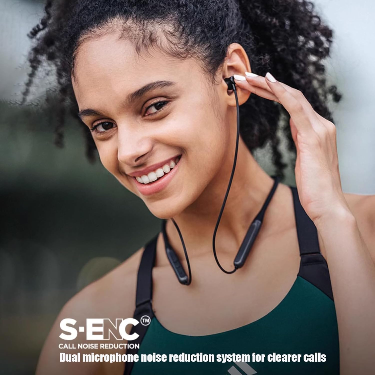 Neckband Bluetooth Headphones Wireless Earbuds Ultra-Lightweight Comfort 8H Playtime Deep Bass Headset Wireless Stereo Neckband Earphone with Microphone, for Sports/Workout/Office,Black,27g - Image 6