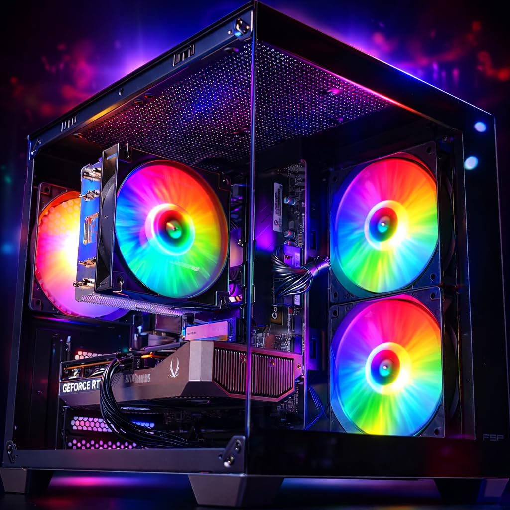 Golook PC Gaming Fisso, R5 4500, RTX 5050 8GB GDDR7, 16GB RAM, 500 GB NVME M.2, WiFi, Ethernet, Computer Fisso 2026