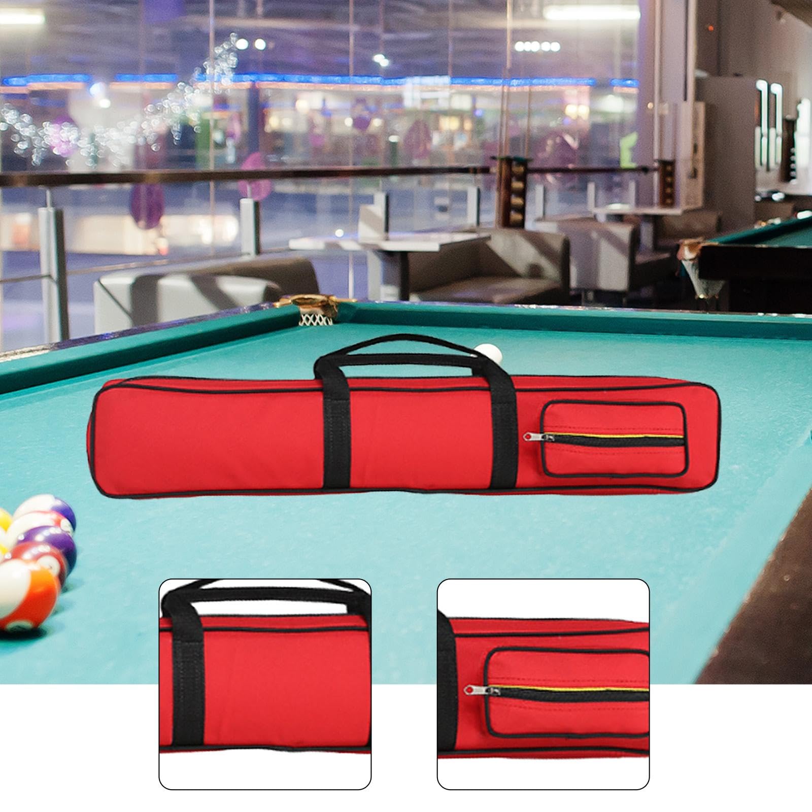 F Fityle Étui de Protection pour Queue de Billard, Anti-poussière, Souple, Résistant à l'usure, étanche, Fournitures de Billard, Cadeau élégant, 1/2 Sac de
