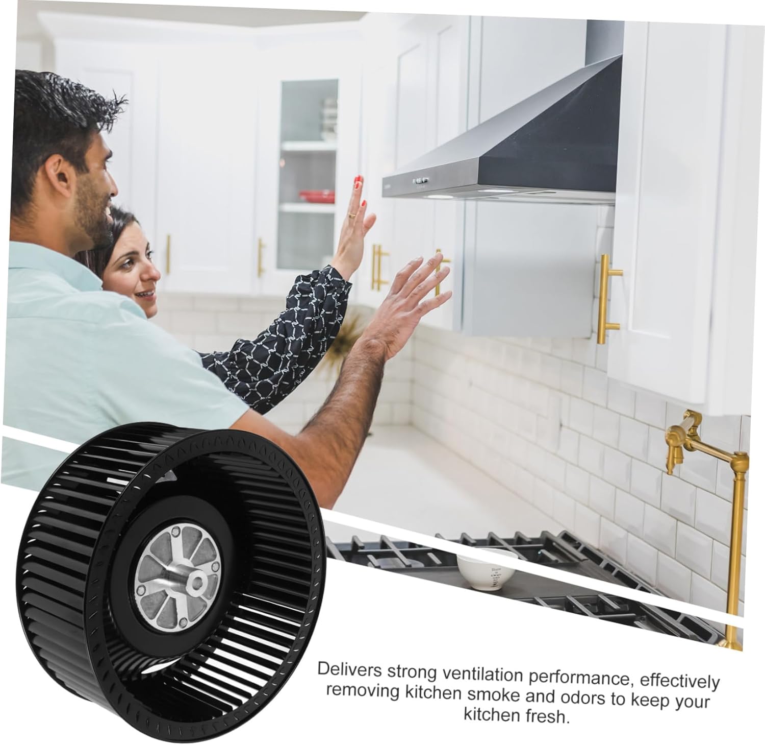 2pcs Vent Hood Blower Wheel Filter Replacement for Kitchen Exhaust Hood Low Noise High Compatibility Durable Motor Assembly Various Models