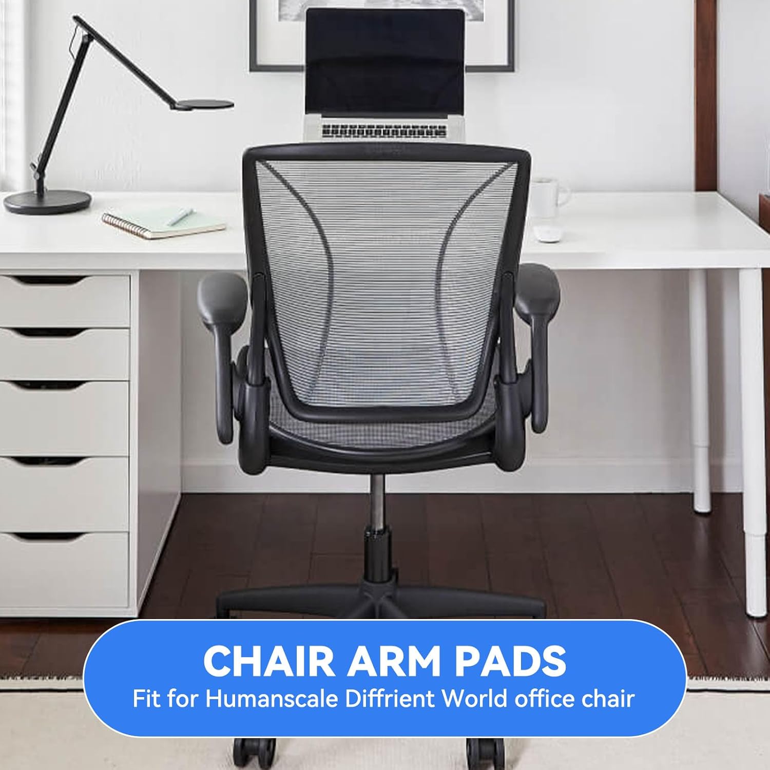 Arm Pads Caps Replacement for Humscale Diffrient World Office Chair, only Compatible with Height Adjustable Arms