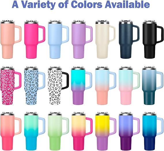 Personalized 40 OZ Tumbler with Picture Logo Text Name, Custom Water Bottle