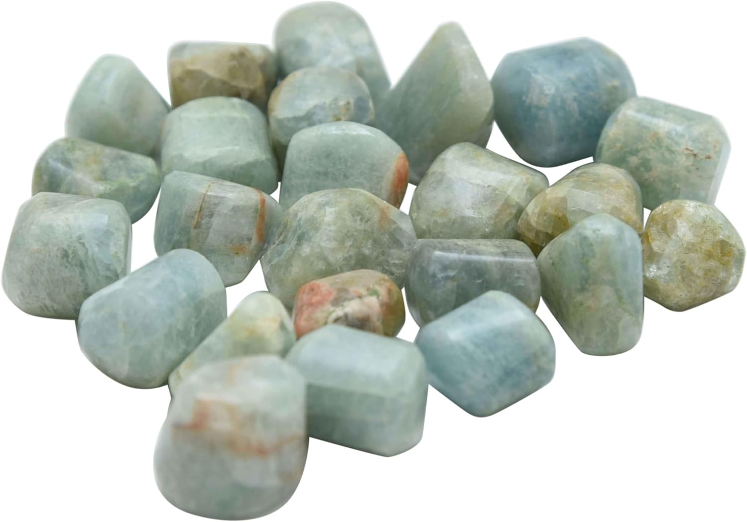 1/2(Half) lb Bulk Natural Aquamarine Tumbled Stones Polished Crystals